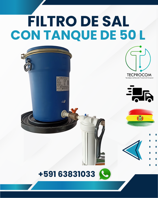 Filtro de sal Filtro de sal con tanque de 50 Litros