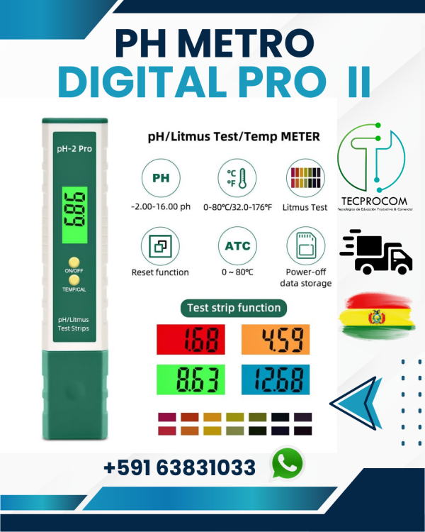 PH metro digital con Buffers de Calibración